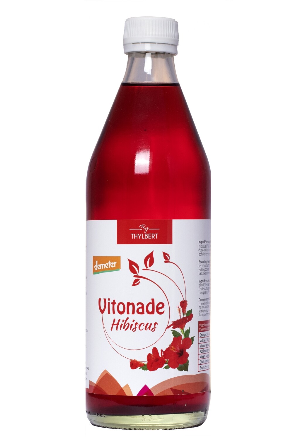 Vitonade Hibiscus - Ginger - Citron - Mint - 50cl BIO