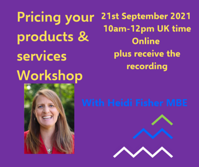 Pricing your products & services Workshop Pricing your products & services Workshop