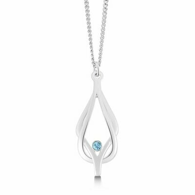 Sheila Fleet reef knot pendant with blue topaz