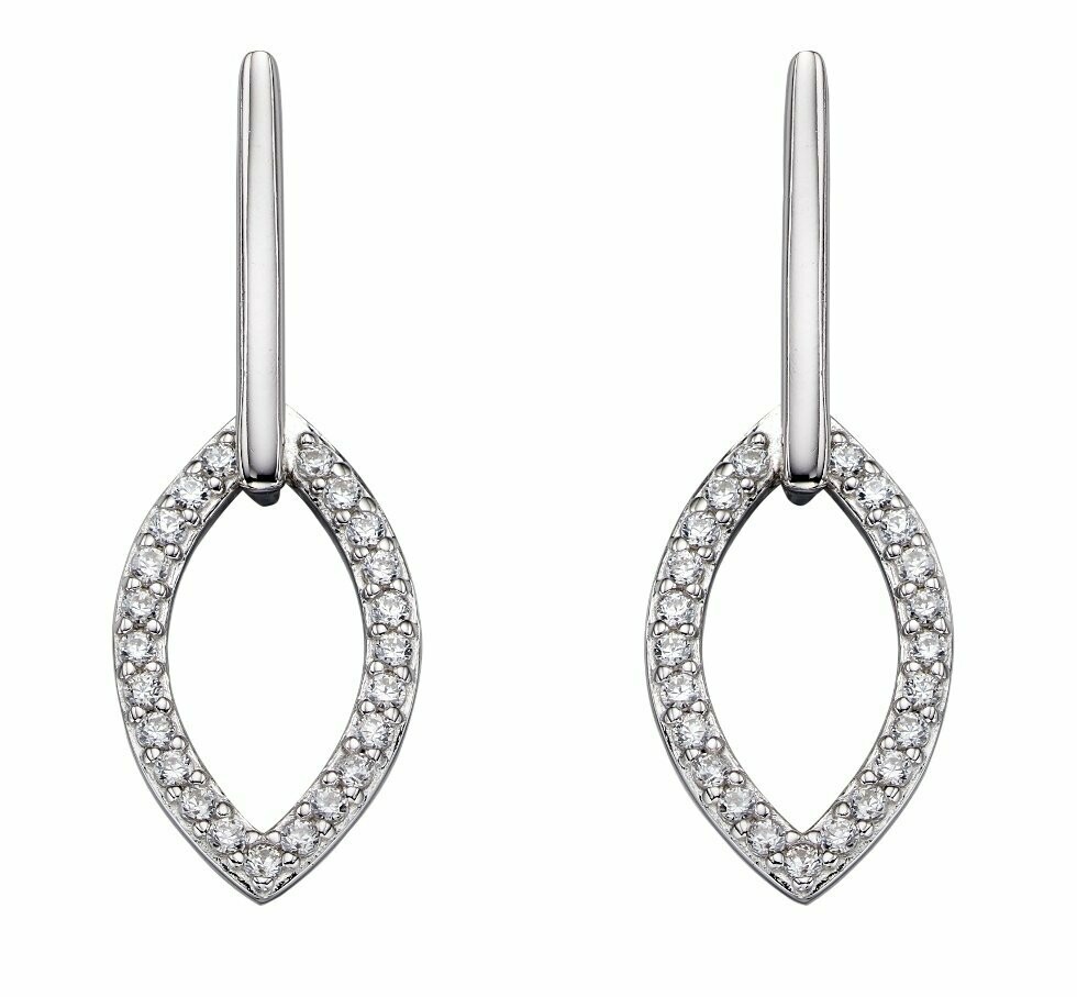 Fiorelli Silver Navette Drop Earrings