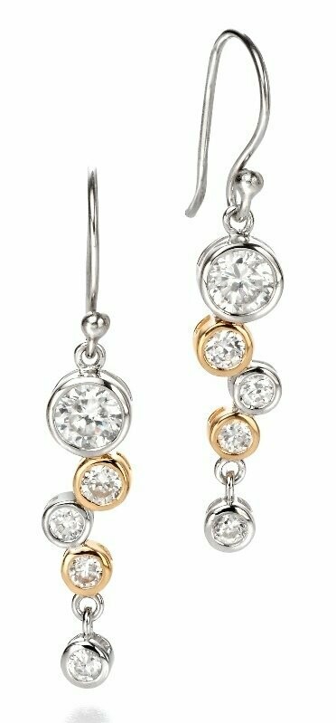 Fiorelli Silver 2 Tone Earrings