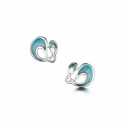 Sheila Fleet Storm Silver/Enamel Earrings