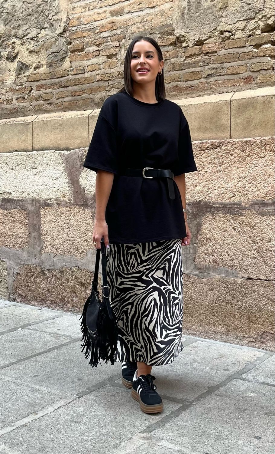 Falda Satinada Zebra