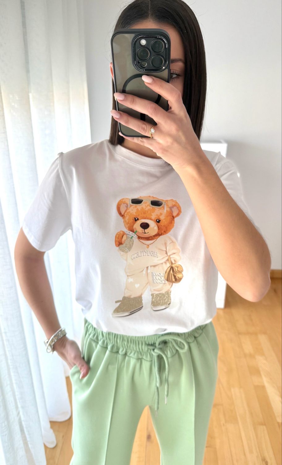 Camiseta Oso Beige
