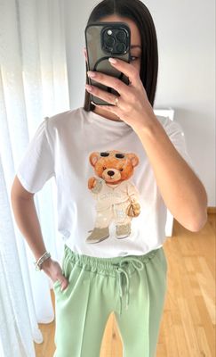 Camiseta Oso Beige