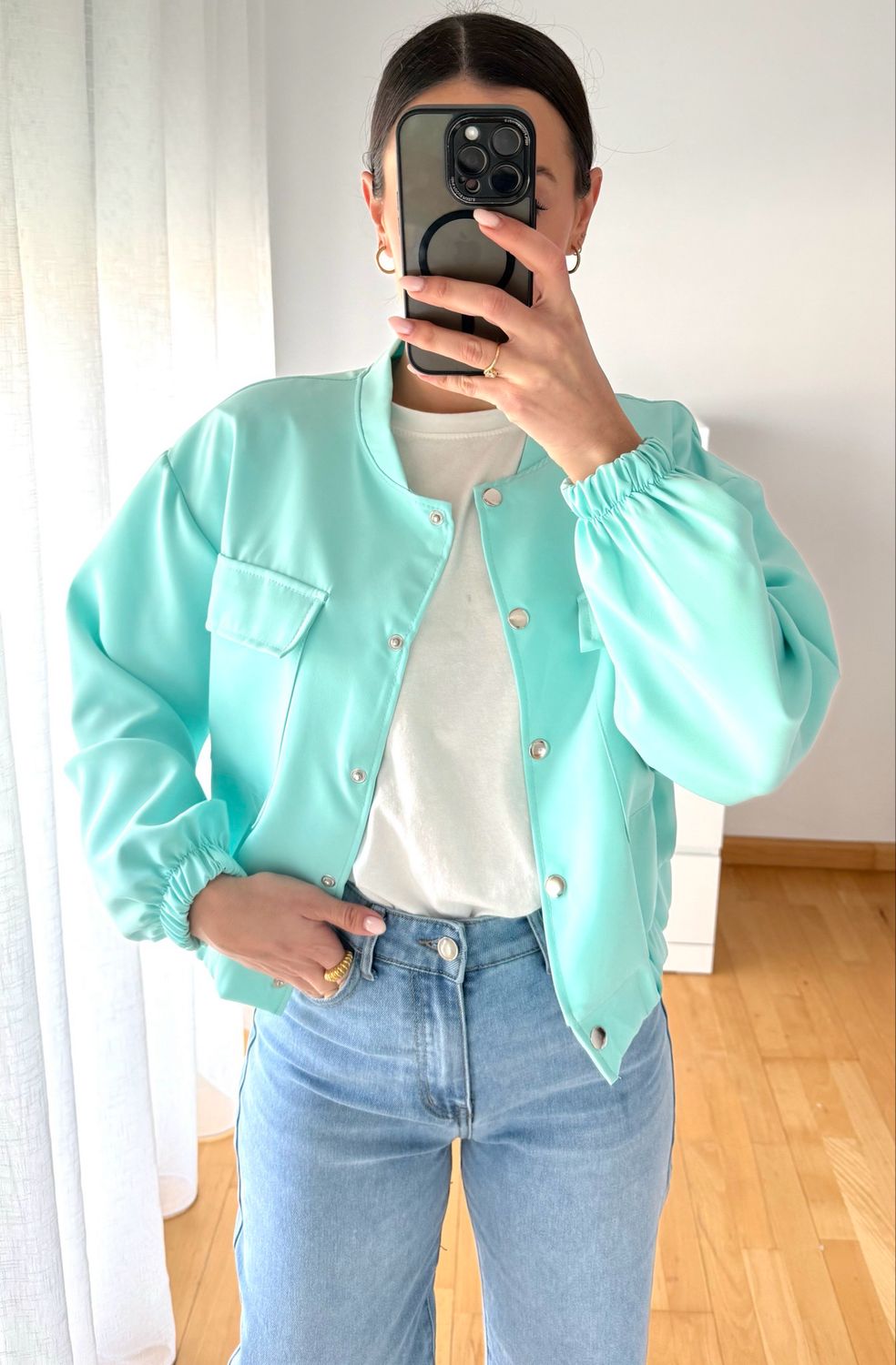Bomber Briana Verde Agua