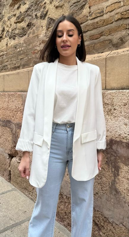 Blazer Oversize Blanca