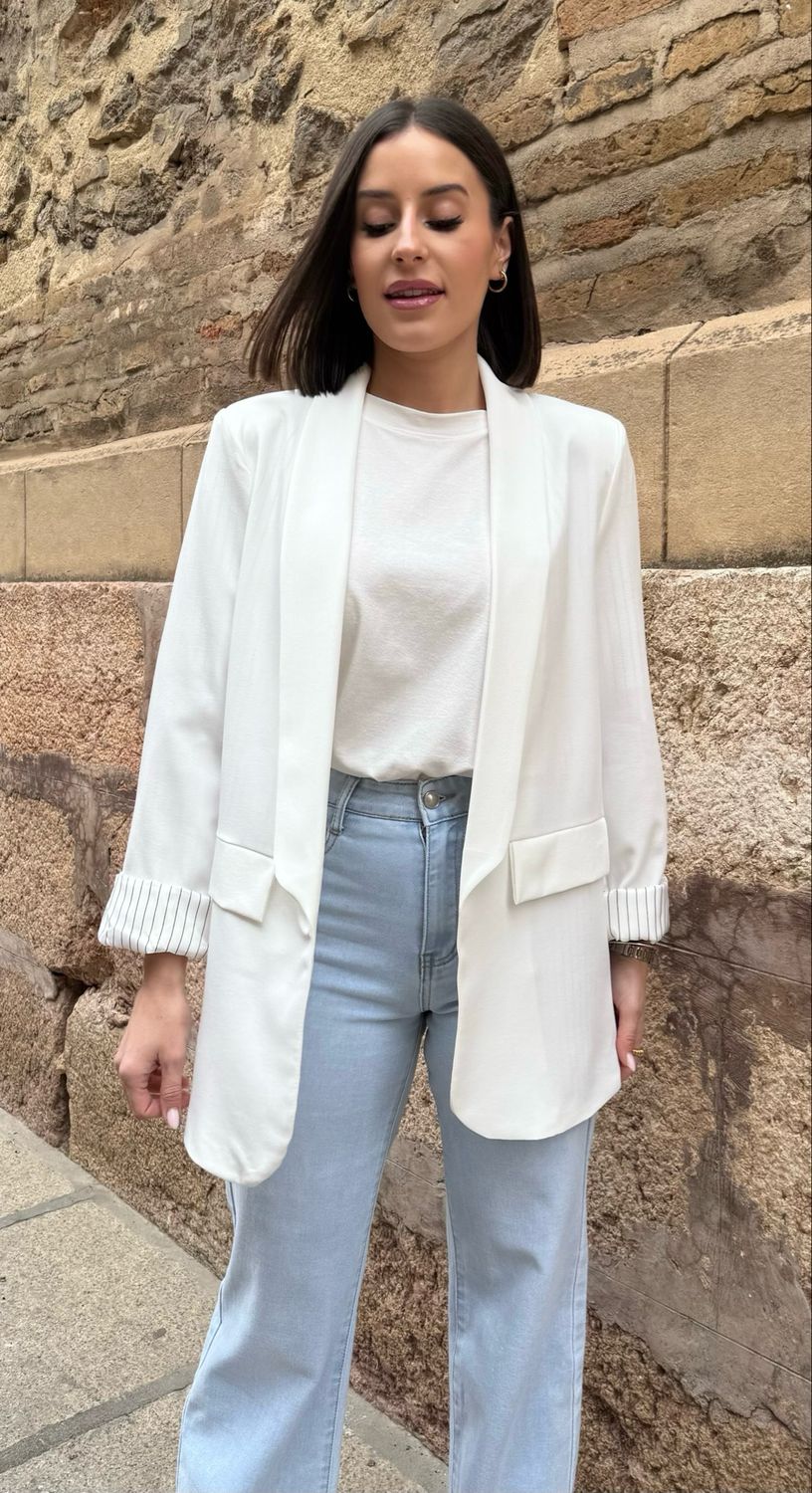 Blazer Oversize Blanca