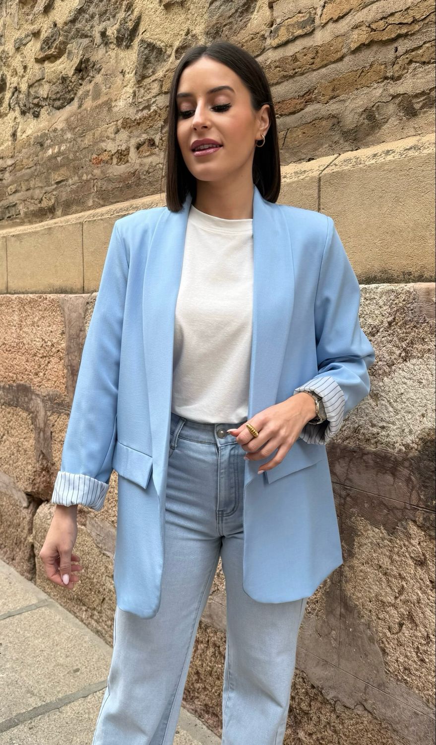 Blazer Oversize Celeste