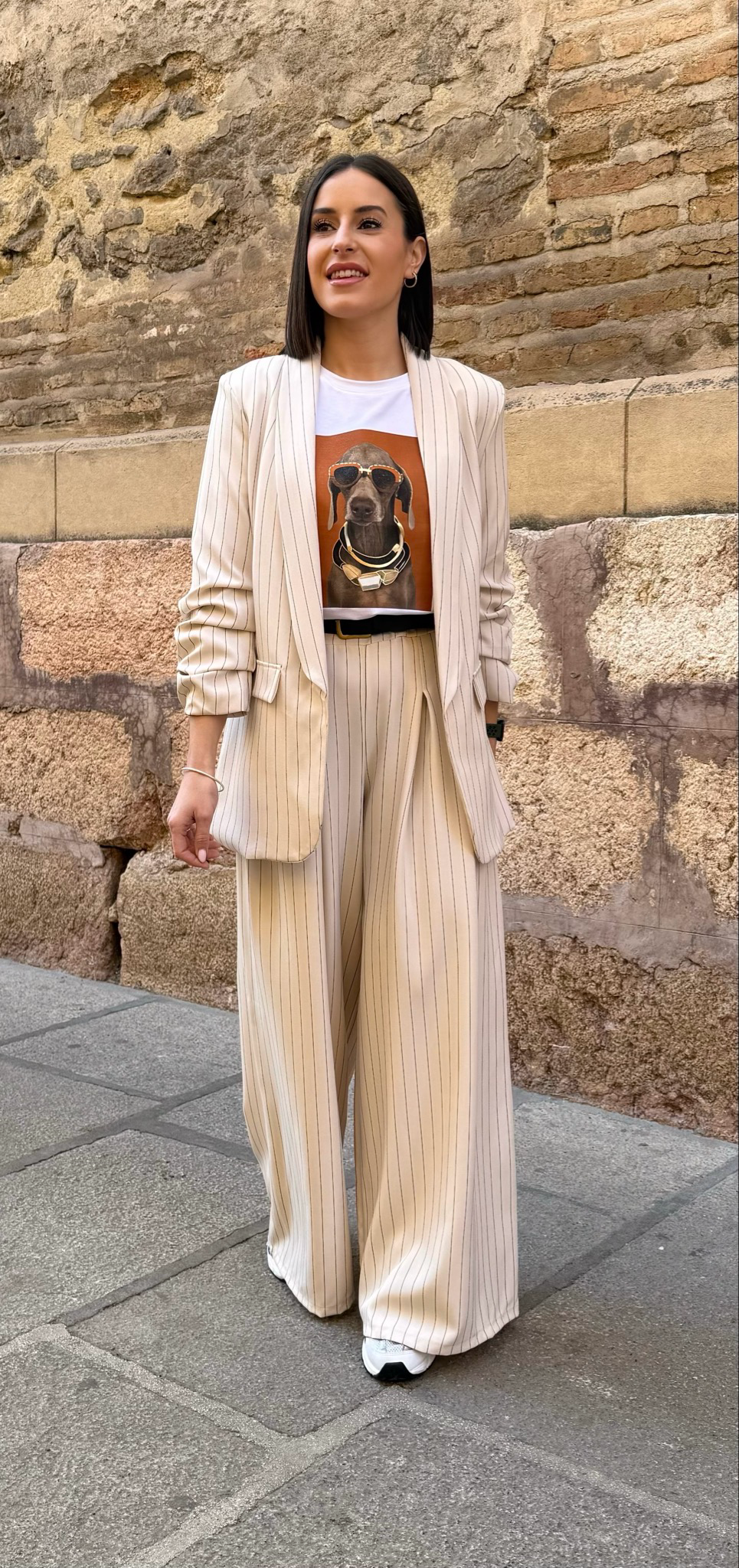 Pantalón Palazo Diplomático Beige