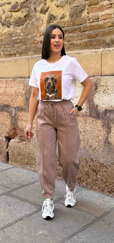 Pantalón Deportivo Balloon Taupe