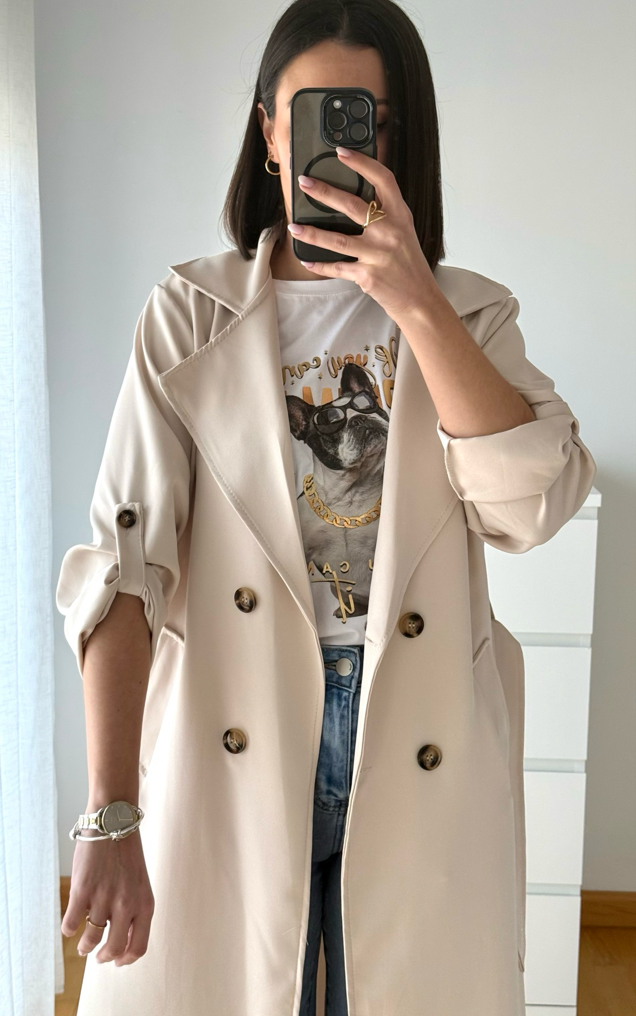 Gabardina Primavera Beige