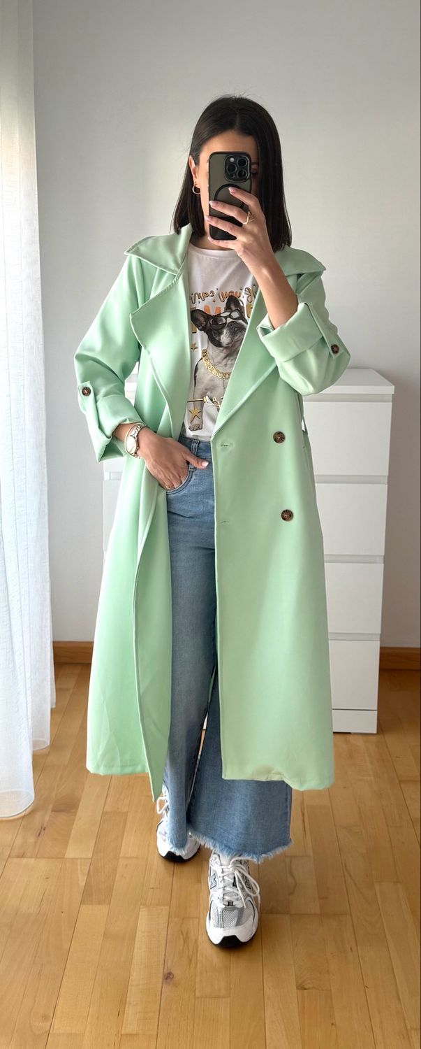 Gabardina Primavera Verde