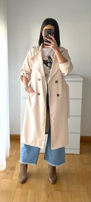 Gabardina Primavera Beige