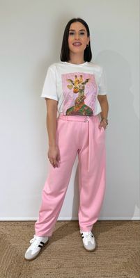 Pantalón Balloon Hebilla Rosa