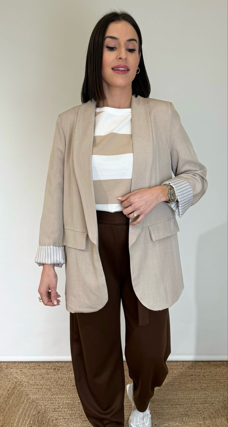 Blazer Oversize Beige Tostado