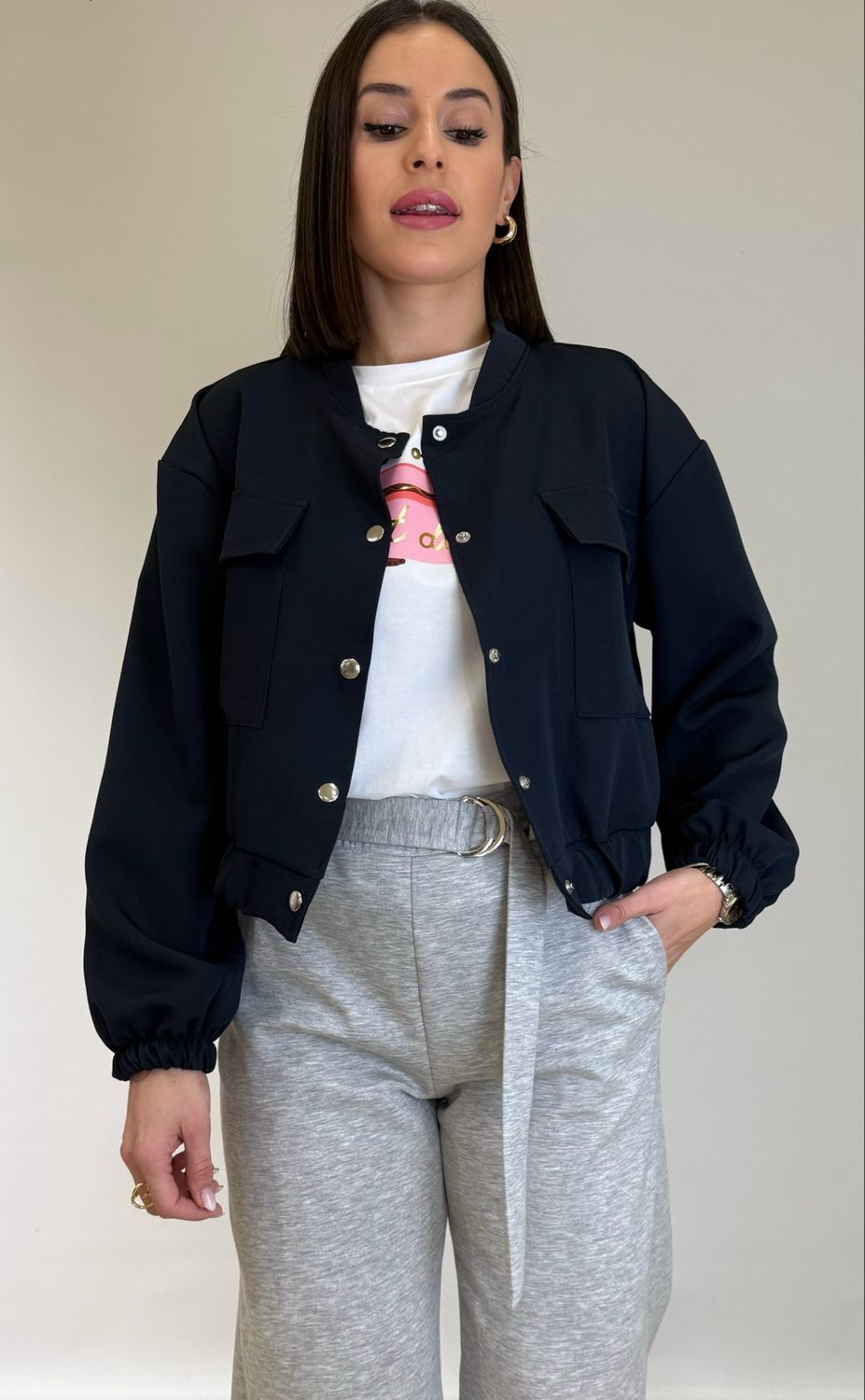 Bomber Briana Azul Marino