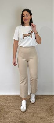 Pantalón Elástico Soraya Beige