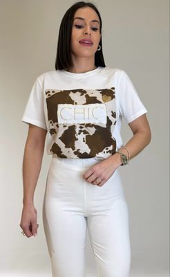 Camiseta Chic Vaca Marrón
