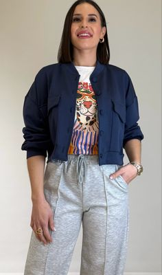 Bomber Ivana Azul Marino