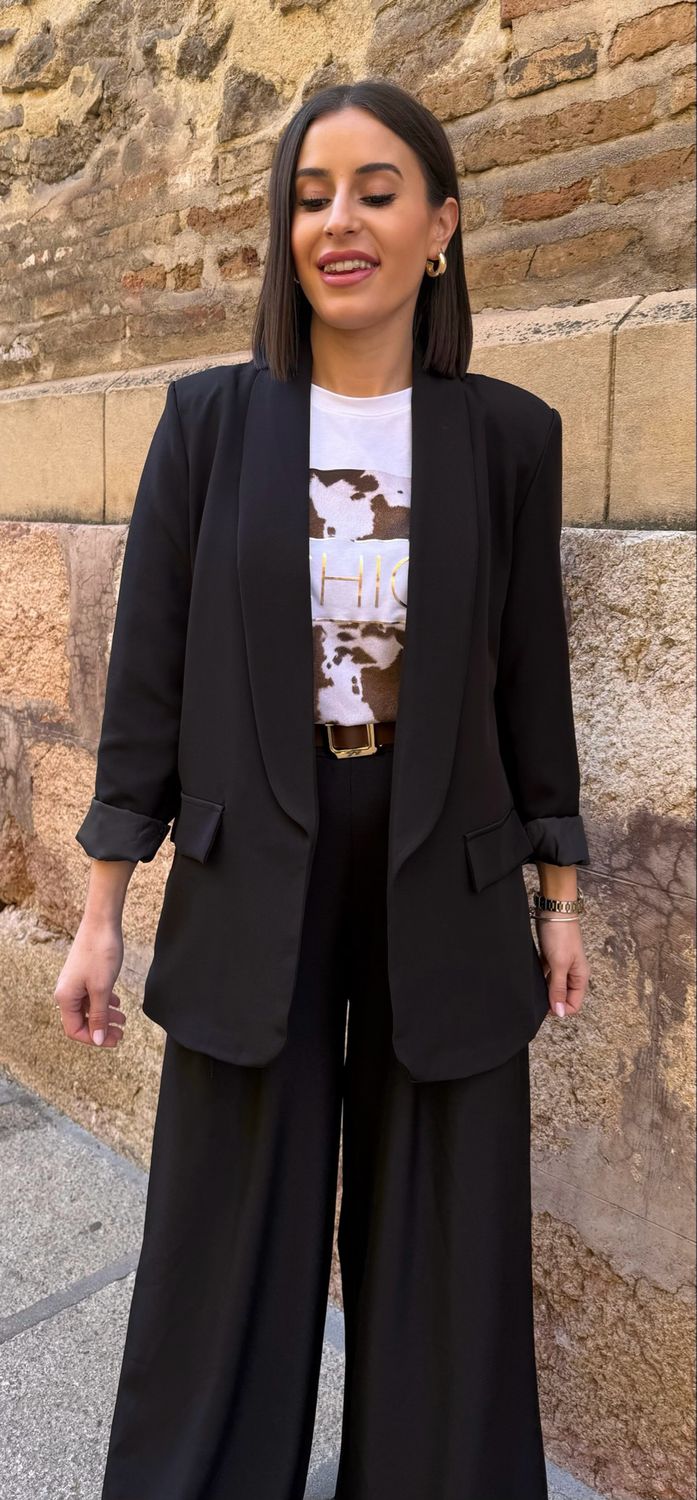 Blazer Oversize Nika Negra