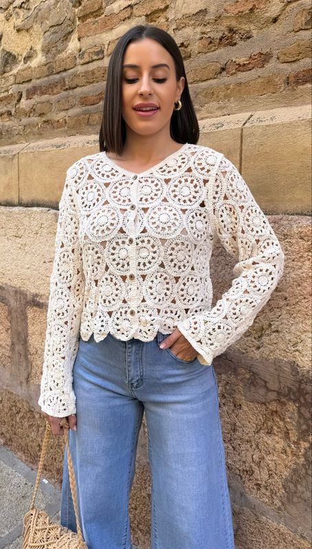 Rebeca Crochet Blanca