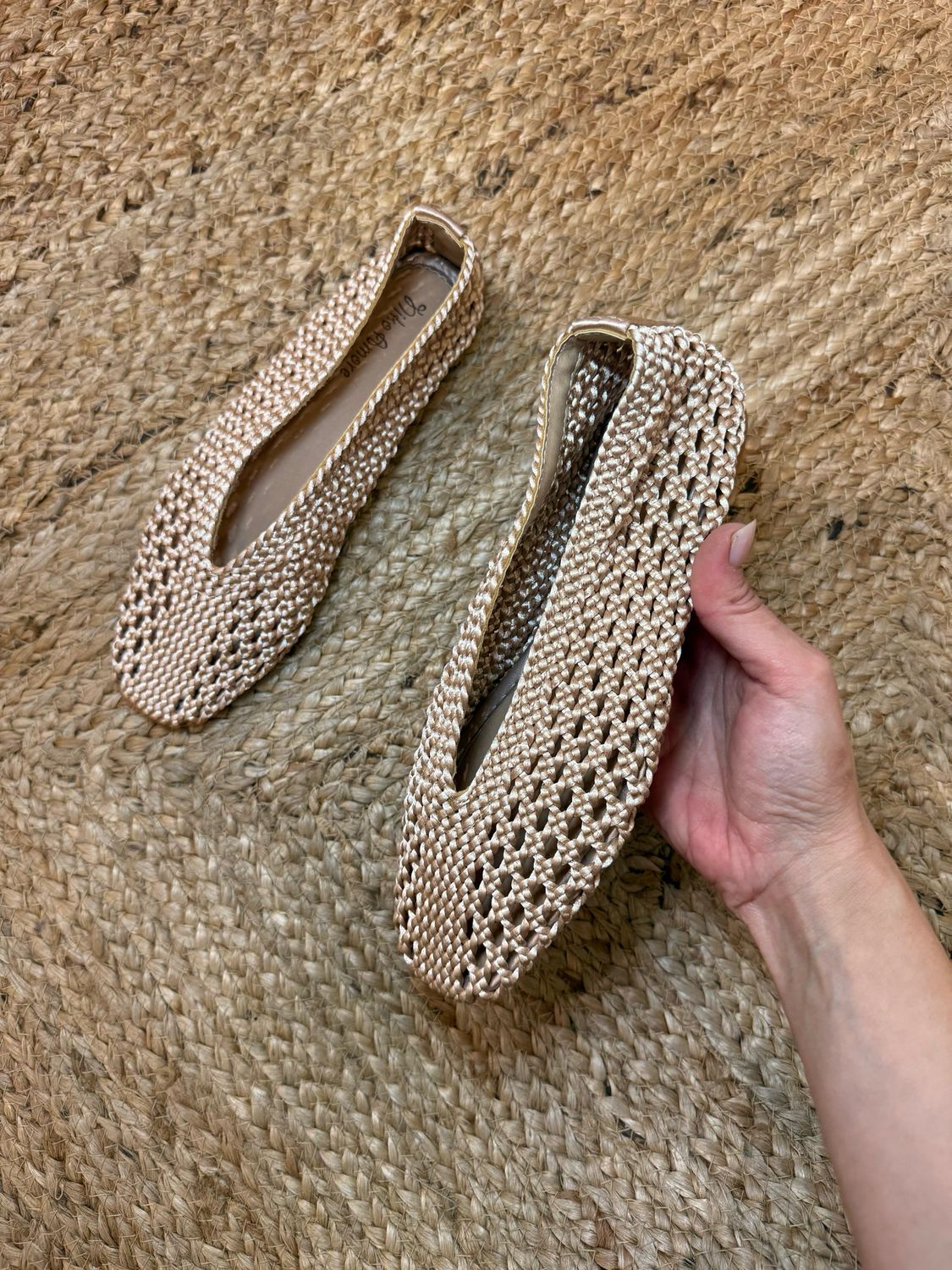 Bailarina Crochet Beige