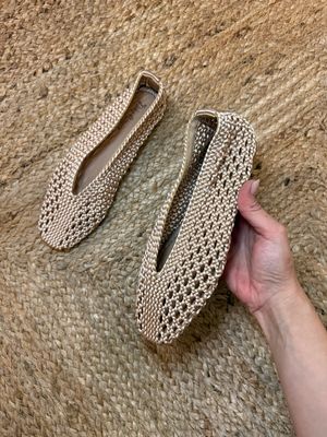 Bailarina Crochet Beige