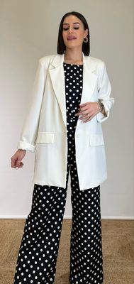 Blazer Nicole Blanco Crudo