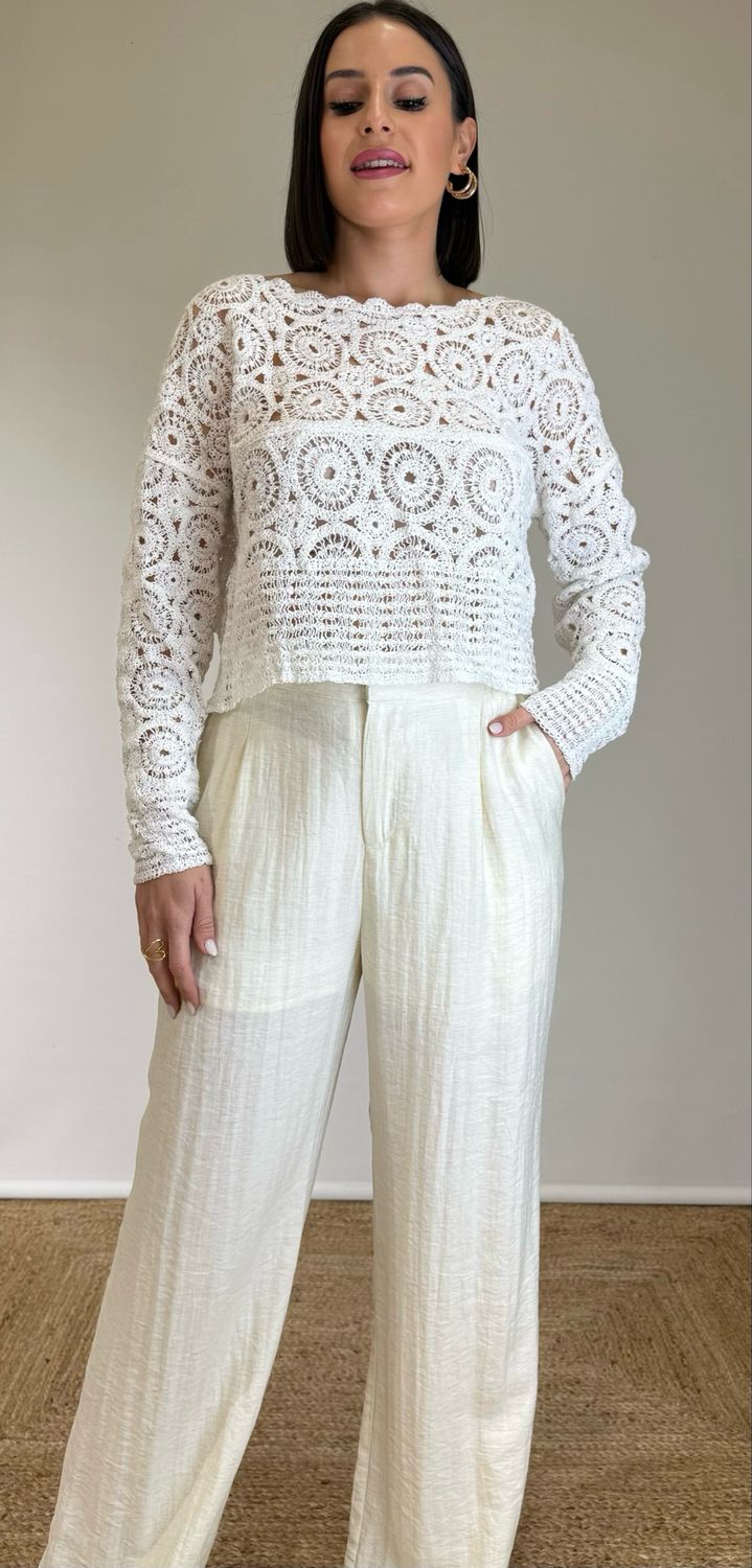 Top Crochet Mikonos Blanco