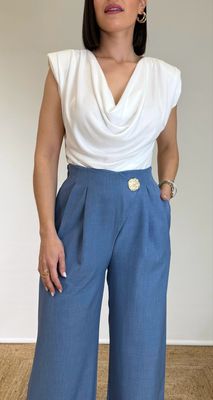 Camiseta Hombreras Dayana Blanca