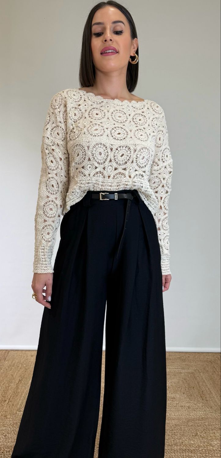 Top Crochet Mikonos Beige