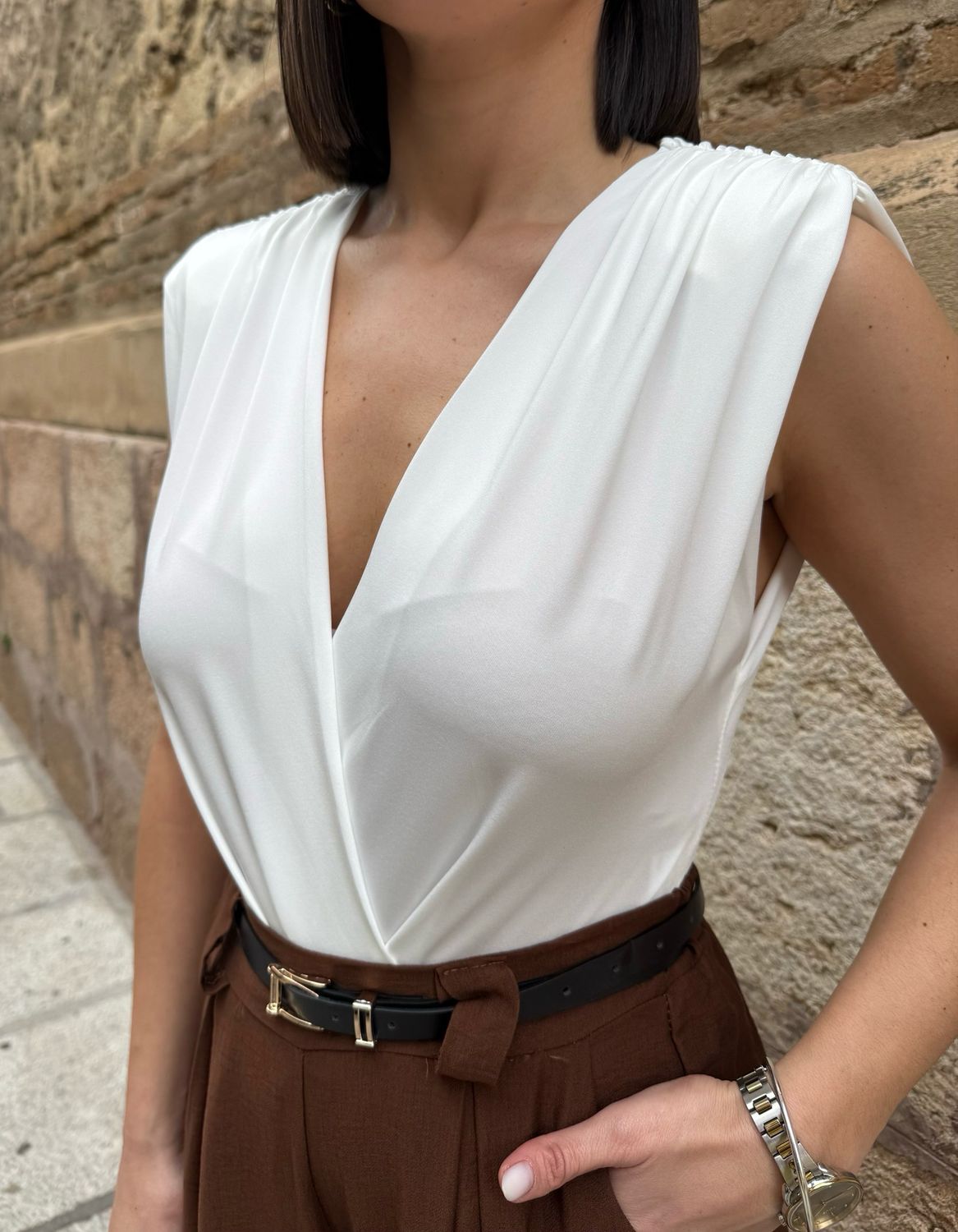 Body Hombreras Blanco