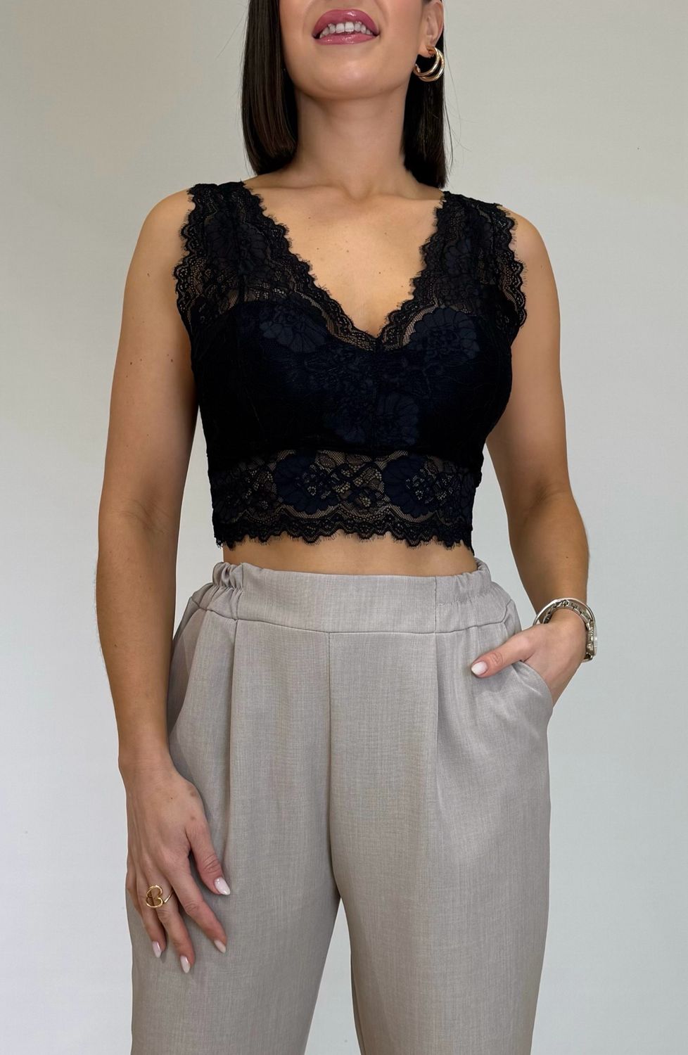 Bralette Encaje Negro