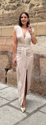 Vestido Licra Alejandra Beige