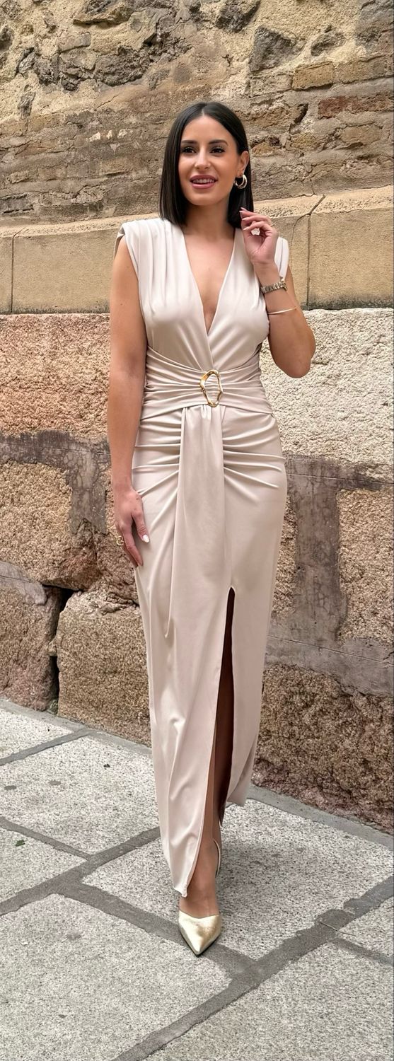 Vestido Licra Alejandra Beige