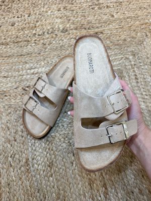 Sandalia Hebillas Beige