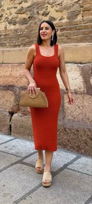 Vestido Hilo Salma Naranja
