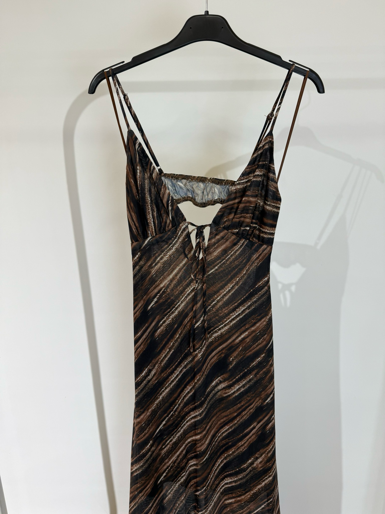 Vestido Gasa Marrón