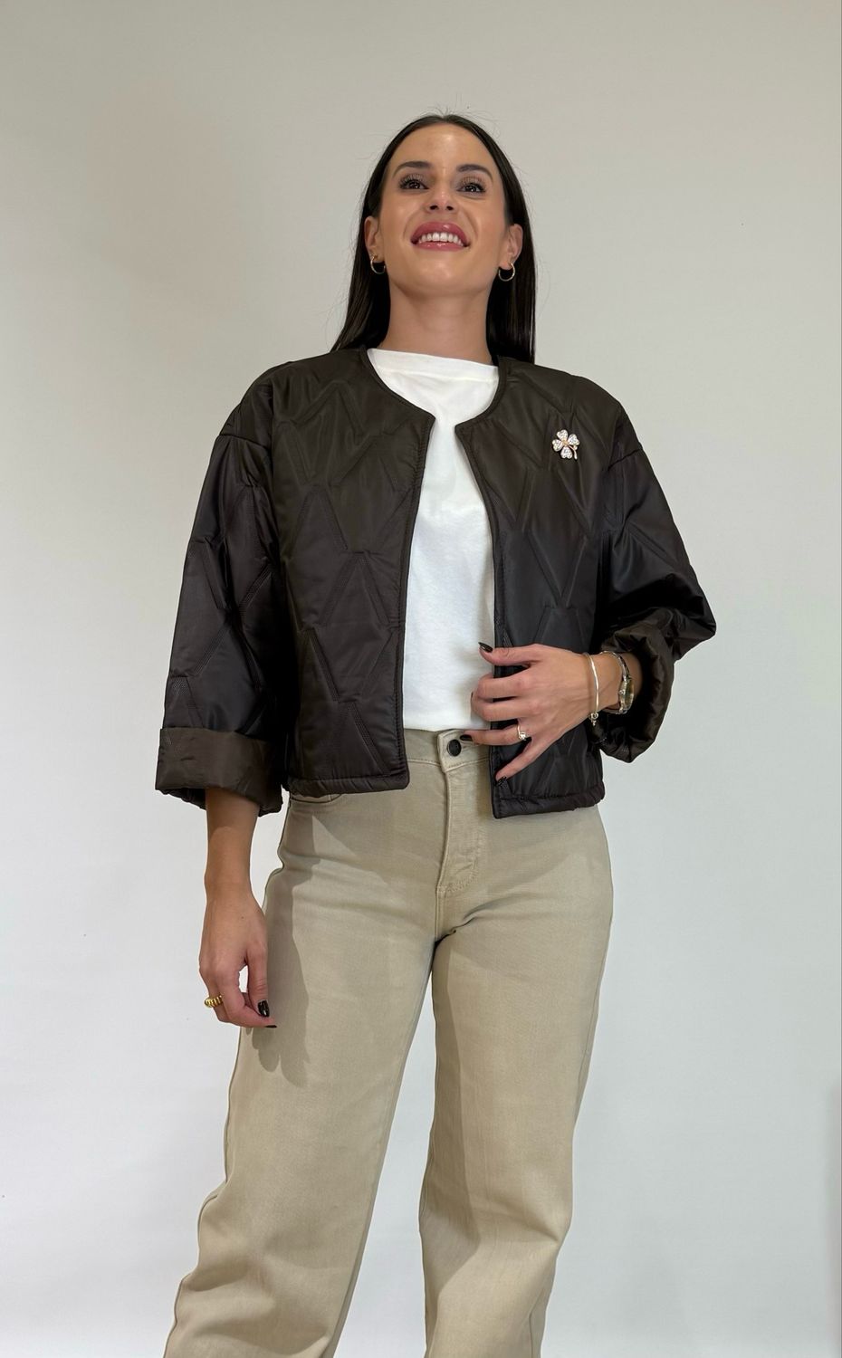 Chaqueta Acolchada Marrón Chaqueta Acolchada Marrón