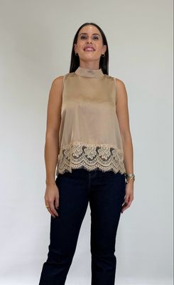 Blusa Satinada Encajes Blusa Satinada Encajes