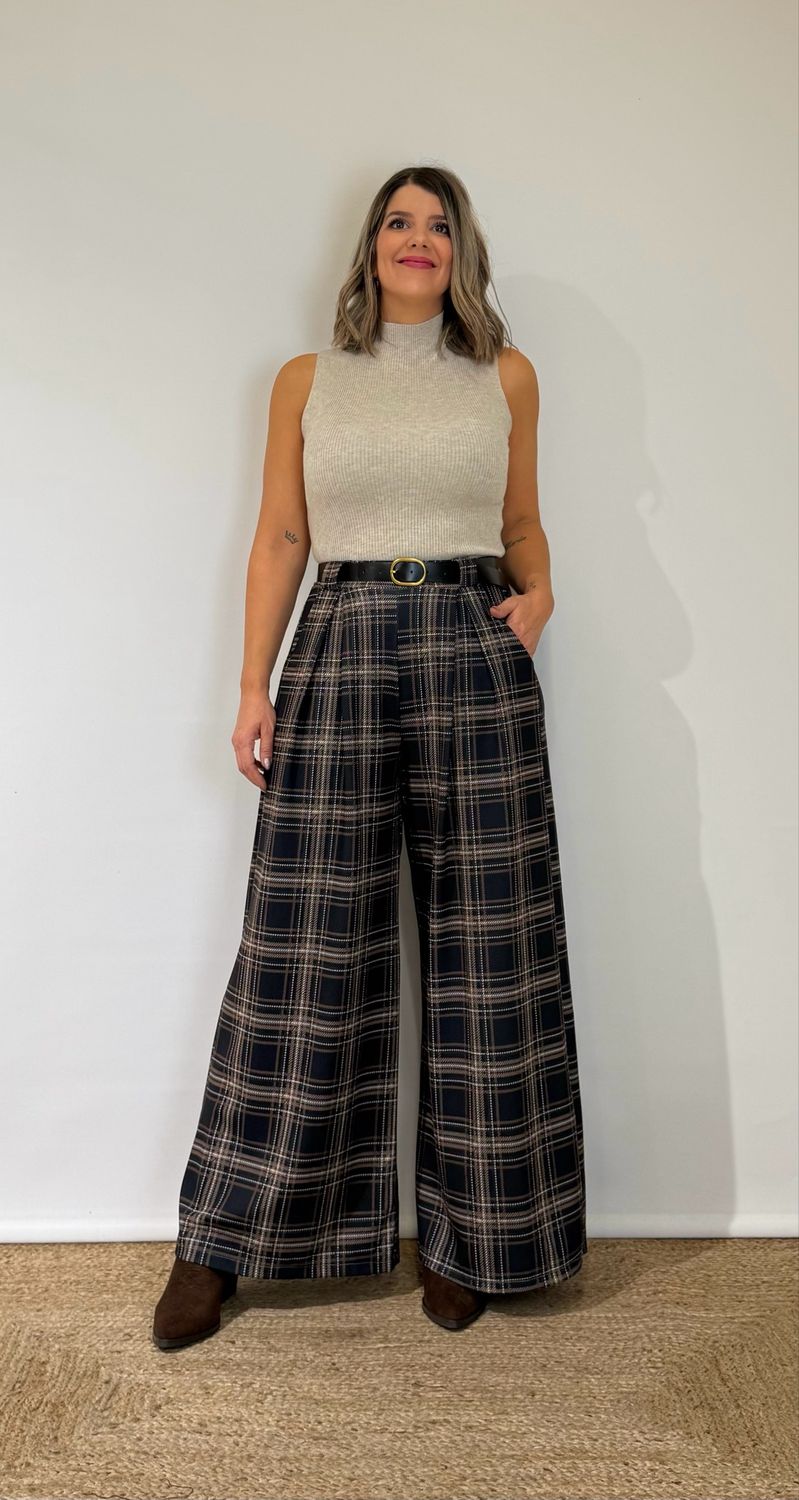 Pantalón Palazo Cuadros Pantalón Palazo Cuadros