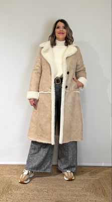 Abrigo Paris Borrego Beige Abrigo Paris Borrego Beige