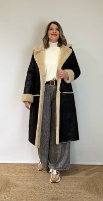 Abrigo Paris Borrego Negro