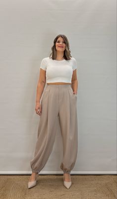 Pantalón balloon diplomático Camel