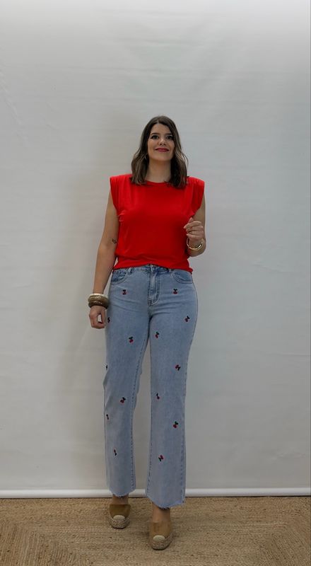 Camiseta basic hombrera