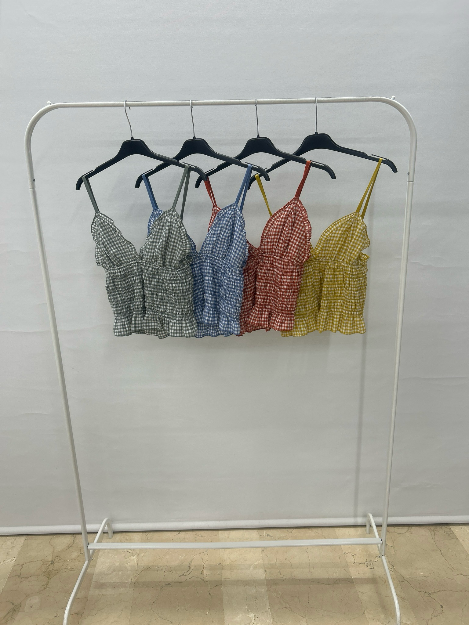 Top nido abeja vichy