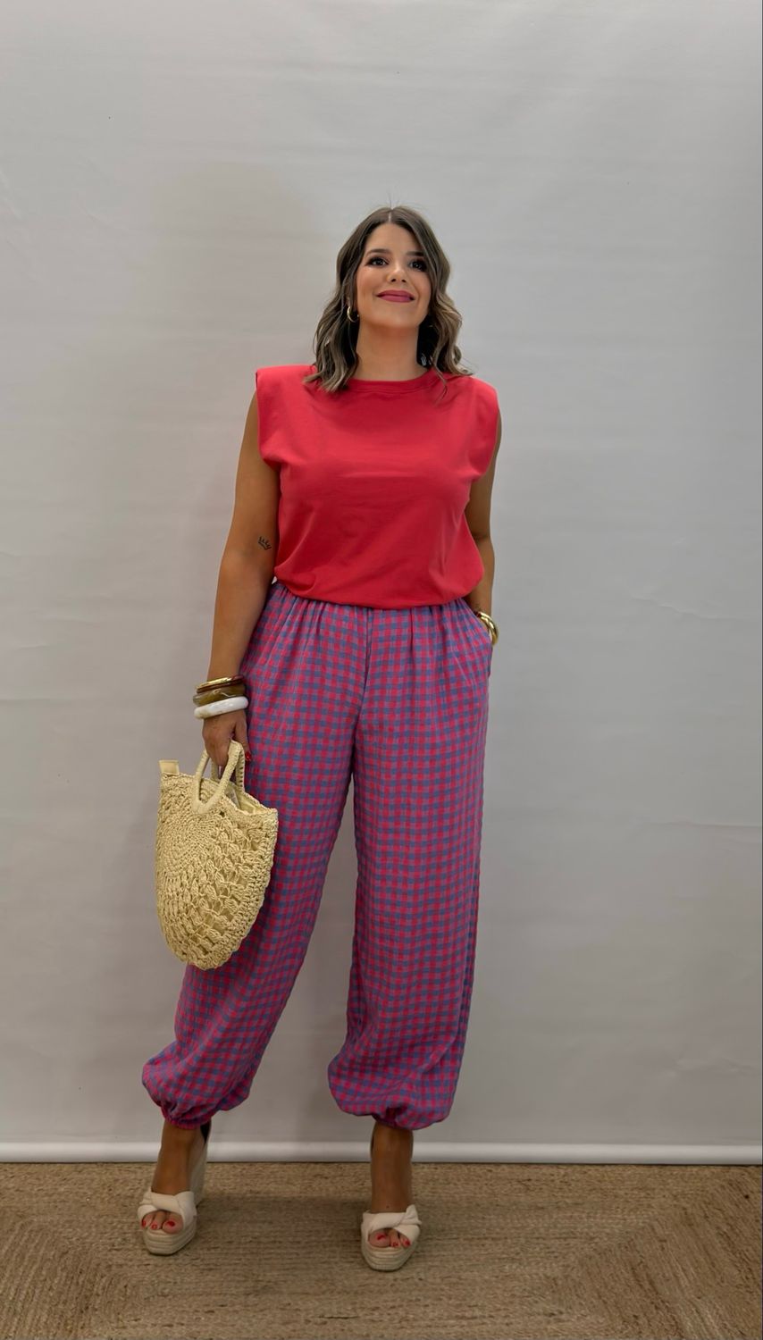 Pantalón bombacho flúor