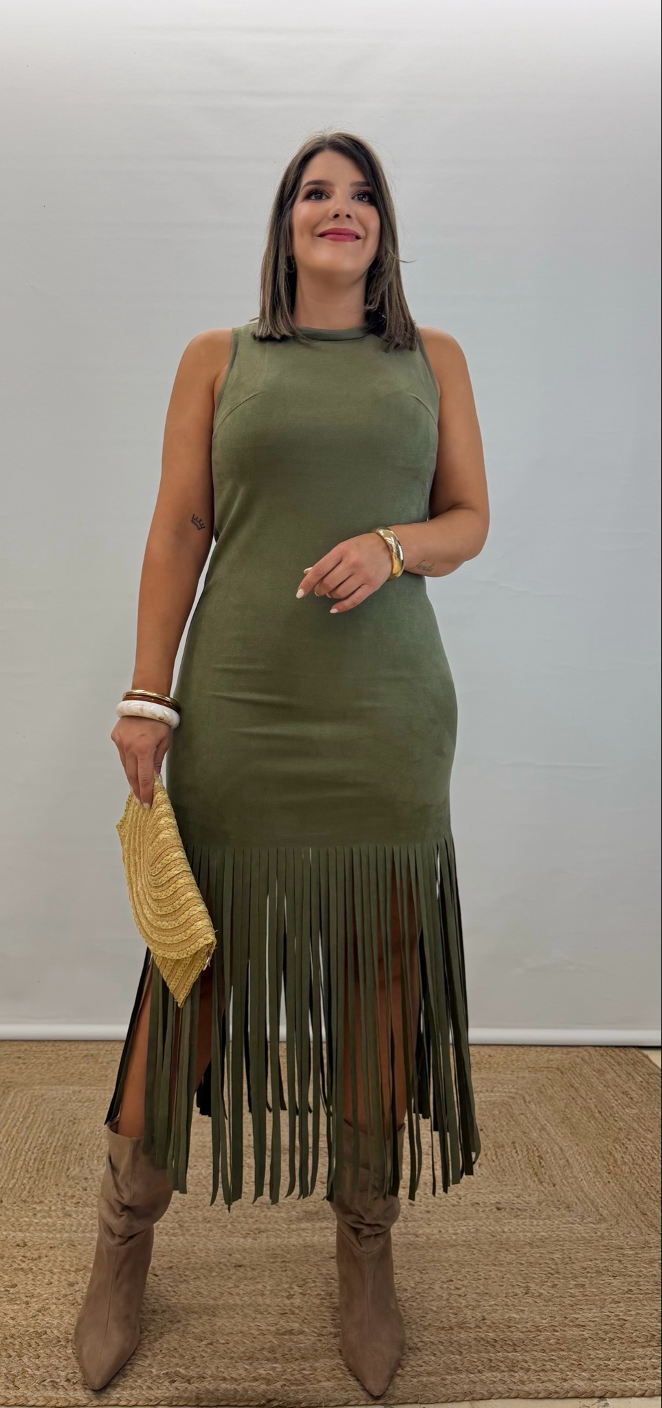 Vestido flecos