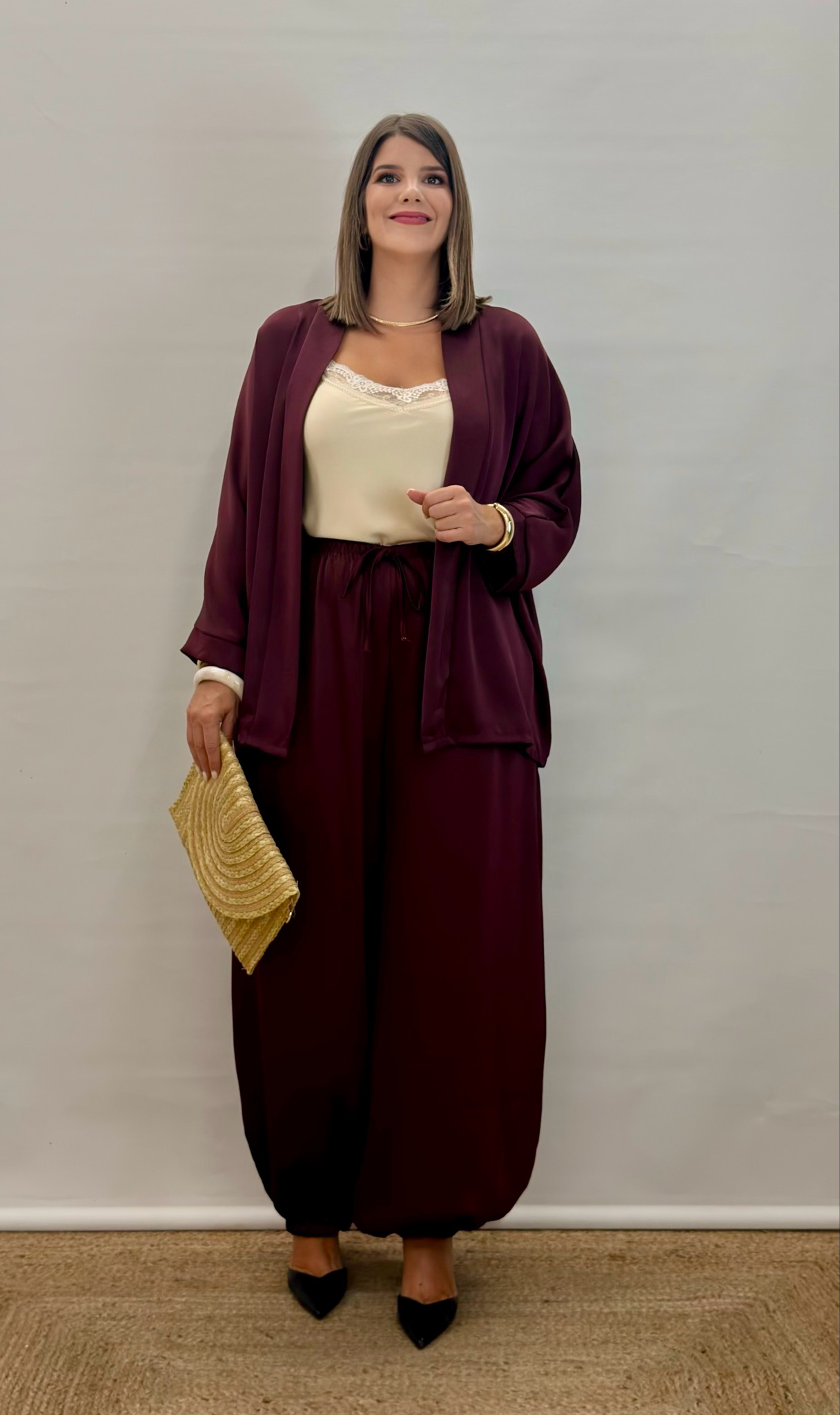 Kimono satinado